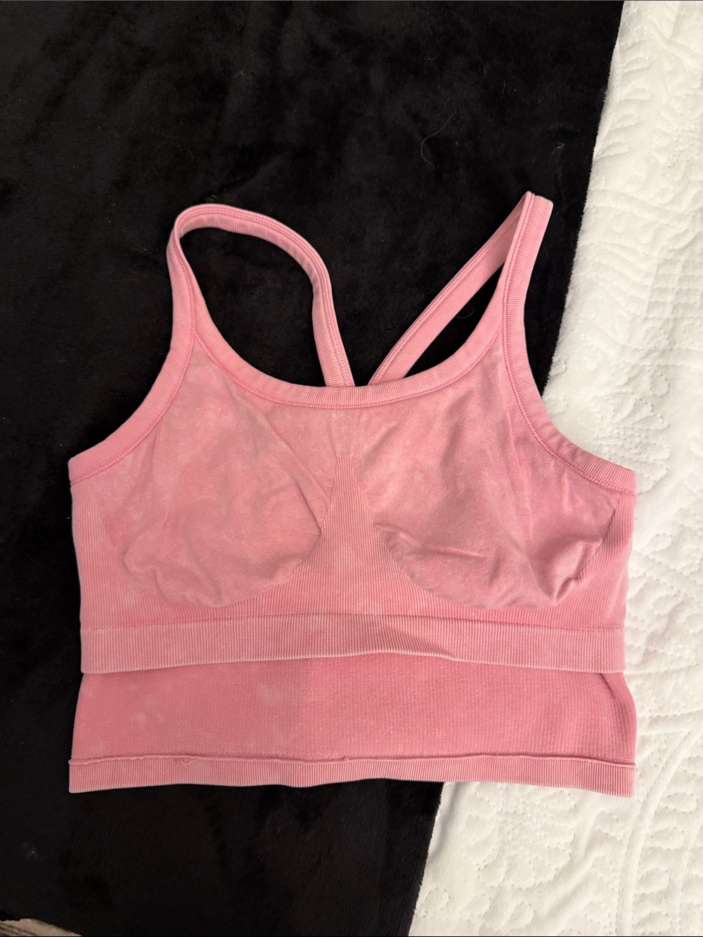 Soft Pink Ribbed Crop Tank - Picture 3 of 4